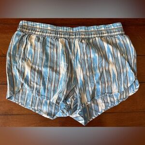 Kavu Blue and White Striped Women's Swim Trunks